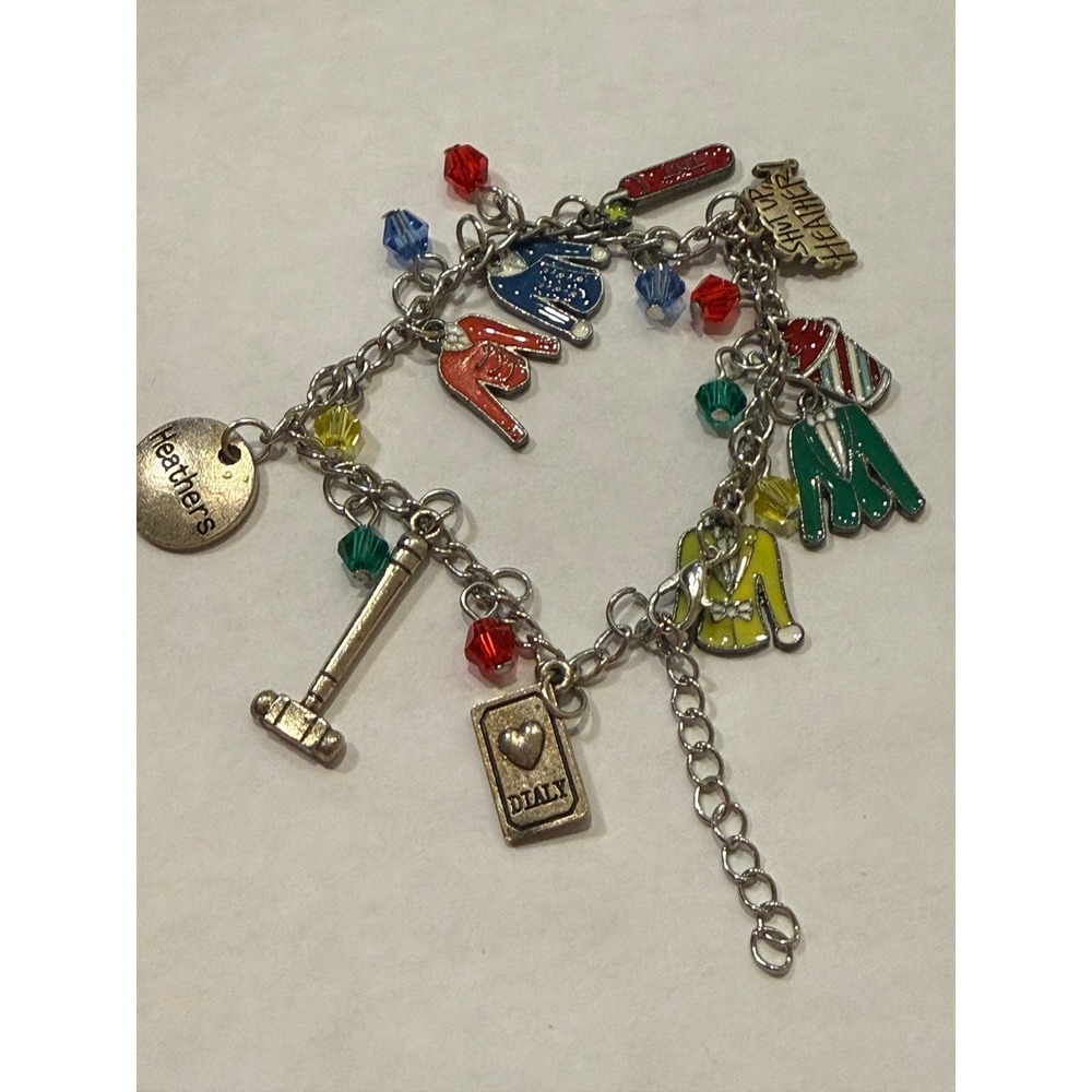 Heathers The Musical Charm Bracelet Silver Tone 80s Movie Theater Fan Jewelry
